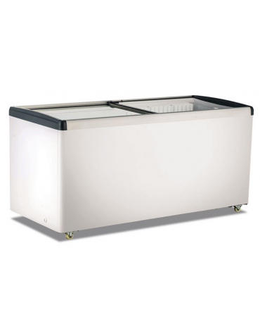 Frigo/Congelatore statico a pozzo vetro piatto scorrevole-Luce interna-Temperatura 0°C/+10°C oppure -18°C/0°C-cm 182,4x65,3x90h