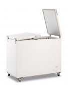 Congelatore a pozzo con porta cieca sistema flip-flop e interno in alluminio martellato- statico -23°/-13°C - cm 106x63x87,5h