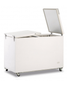 Congelatore a pozzo con porta cieca sistema flip-flop e interno in alluminio martellato- statico -23°/-13°C - cm 130,5x63x87,5h