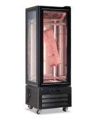 Frigo vetrina per conservazione ed esposizione carne - interno in acciaio inox AISI 304 - temp. -1°/+5 °C - cm 65x65x195h