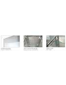 Vetrina pasticceria ventilata no frost +2°/+8°C con 4 lati in vetro - colore nero - 1 porta - capacità 258 Lt - cm 45x65x195h