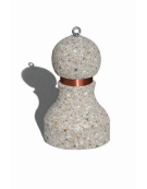 Dissuasore traffico stradale in cemento - Colore grigio sabbiato - con fascia CATARIFRANGENTE  - cm Ø50x75h