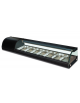 Vetrina refrigerata per sushi con vetro frontale curvo - N°7 vaschette GN 1/3 incluse - temp. 0°/+6°C - cm 180x41,5x30h