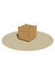 Fioriera quadrata in legno di pino nordico impregnato - cm 50x50x50h