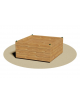 Fioriera quadrata in legno di pino nordico impregnato - cm 100x100x50h