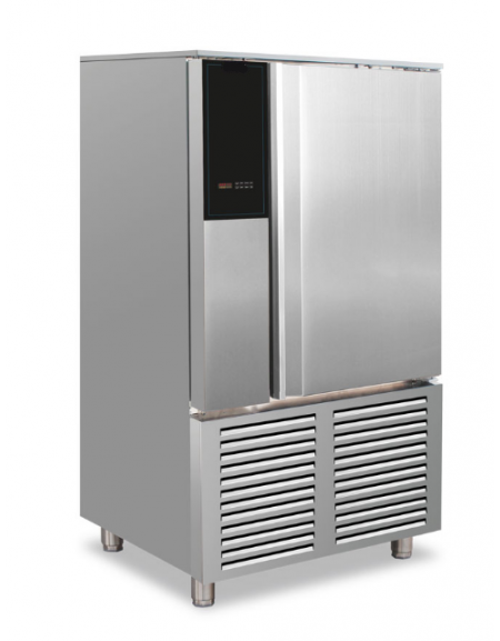 Abbattitore di temperatura in acciaio AISI 304 - capacità N°10 Teglie GN 1/1 (non incluse) - temp. -35°/+5°C - cm 80x87,7x166,5h