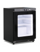 Armadio frigo basso con porta in vetro - colore nero - lt. 200 -  statico con agitatore +2°/+10°C - Classe C - cm 60x62,5x85h