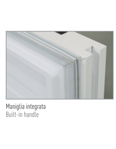 Armadio congelatore statico bianco esterno in lamiera anticorrosione - lt. 600 - bassa temperatura -22°/-15 °C - cm 77,5x76x186h