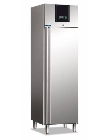 Armadio congelatore slim in acciaio inox AISI 304 - lt. 292 - ventilato -22°/ -18°C - Classe D - cm 48,4x73,5x210h