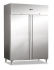 Armadio refrigerato 2 porte ventilato in acciaio AISI 201 - Lt. 1400 - temperatura +2°/+8°C - Classe D - cm 148x83x201h