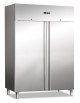 Armadio congelatore 2 porte ventilato in acciaio AISI 201 - Lt. 1400 - temperatura -22°/-15°C - Classe E - cm 148x83x201h