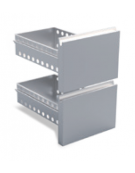Set 2 cassetti GN 1/2 in acciaio AISI 304 per banchi refrigerati.