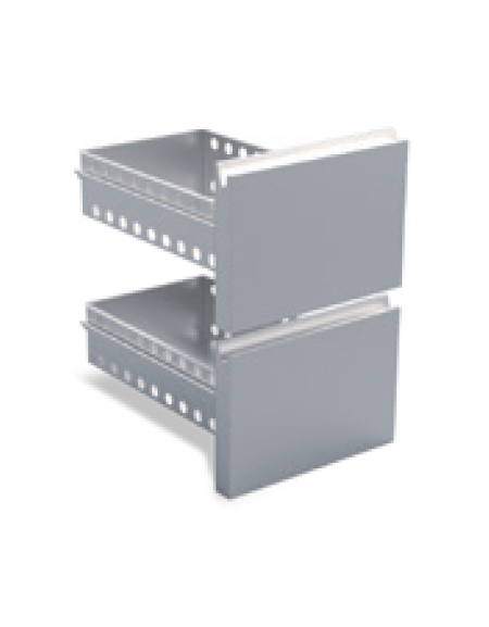 Set 2 cassetti GN 1/2 in acciaio AISI 304 per banchi refrigerati.