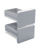 Set 2 cassetti GN 1/2 in acciaio AISI 304 per banchi refrigerati.