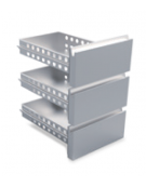 Set 3 cassetti GN 1/3 in acciaio AISI 304 per banchi refrigerati