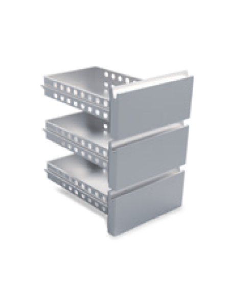 Set 3 cassetti GN 1/3 in acciaio AISI 304 per banchi refrigerati
