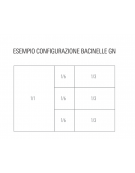 Banco saladette inox 2 porte con scomparto per bacinelle Gastronorm - statico con agitatore +2°/+8°C -cm 90x70x87h