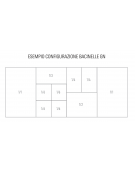 Banco saladette inox 3 porte con scomparto per bacinelle Gastronorm - statico con agitatore +2°/+8°C -cm 136,5x70x87h