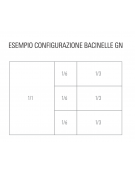 Saladette inox 2 porte con scomparto bacinelle GN e protezione in vetro - statico con agitatore +2°/+8°C - cm 90x70x134h