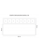 Saladette inox 3 porte con vetrina refrigerata per bacinelle Gastronorm - statico con agitatore +2°/+8°C - cm 136,5x70x118h