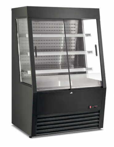 Vetrina murale refrigerata 2 ante scorrevoli - superficie interna in acciaio AISI 304 - ventilata +2°/+10°C- cm 91,8x79,2x145,9h