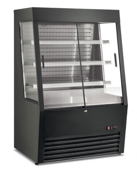 Vetrina murale refrigerata 2 ante scorrevoli - superficie interna in acciaio AISI 304 - ventilata +2°/+10°C- cm 91,8x79,2x145,9h