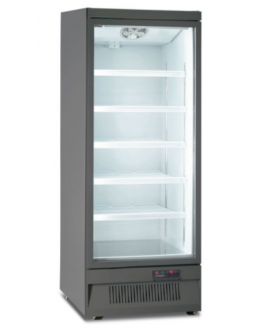 Armadio murale refrigerato ventilato con porta a vetro - colore grigio - temp. +1°C/+10°C - Classe B - cm 75x76x200,3h