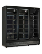 Armadio refrigerato ventilato +1°/+10°C a 3 porte a battente - colore mobile esterno nero RAL9005 - cm 188x71x200,3h