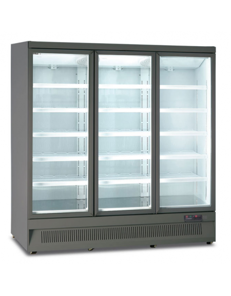 Armadio refrigerato ventilato +1°/+10°C a 3 porte a battente - colore mobile esterno grigio RAL7015 - cm 188x71x200,3h