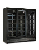 Murale refrigerato ventilato +1°/+10°C a doppia porta a battente - colore mobile esterno nero RAL9005 - cm 125,3x71x200,3h