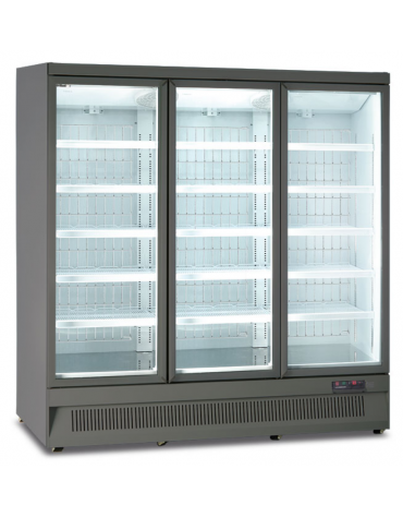 Murale refrigerato ventilato +1°/+10°C a doppia porta a battente - colore mobile esterno nero RAL9005 - cm 125,3x71x200,3h