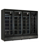 Armadio refrigerato ventilato +1°/+10°C a 3 porte a battente - colore mobile esterno nero RAL9005 - cm 188x71x200,3h