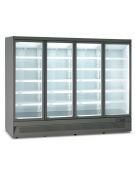 Armadio refrigerato ventilato +1°/+10°C a 4 porte a battente - colore mobile esterno grigio RAL7015 - cm 250,8x71x200,3h