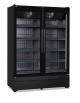 Armadio congelatore ventilato 2 porte vetro senza cornice - colore nero opaco - temp. -22°/-18 °C- cm 137x74,5x196,7h