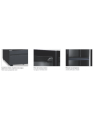 Armadio congelatore ventilato 2 porte vetro senza cornice - colore nero opaco - temp. -22°/-18 °C- cm 137x74,5x196,7h