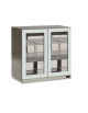 Espositore pensile refrigerato sub-zero 2 porte a battente -refrigerazione ventilata -2°/+10°C - esterno inox - cm 90x56,5x85,2h
