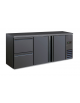 Frigo retrobanco bar 2 sportelli e 2 cassetti - refrigerazione ventilata 0°C/+10°C - Classe C - cm 200,2x51,3x86h