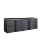 Frigo retrobanco bar 3 sportelli e 2 cassetti - refrigerazione ventilata 0°C/+10°C - Classe C - cm 254,2x51,3x86h