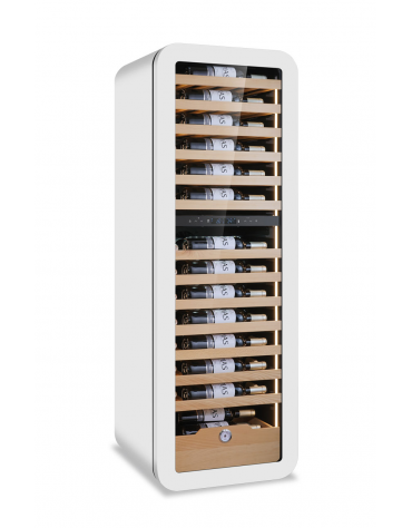 Vetrina vini ventilata doppia temperatura +2°/+12°C | +12°/+20 °C  - colore esterno nero o bianco - cm 54x55x160h