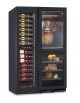 Vetrina vini ventilata a doppia temperatura con armadio per conservazione salumi e formaggi - cm 106,5x70x180,4h