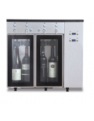 Azotatrice in acciaio con sistema di immissione azoto e aspirazione del vino - 4 bottiglie - temp. +5°C/+18°C - cm 65x32,5x61h