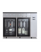 Azotatrice in acciaio con sistema di immissione azoto e aspirazione del vino - 6 bottiglie - temp. +5°C/+18°C - cm 84,5x38x61h