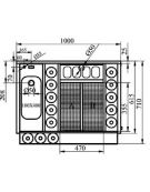 COCKTAIL STATION IN ACCIAIO INOX AISI 304 CON CASSETTO PORTABOTTIGLIE INFERIORE ESTRAIBILE REFRIGERATO  - CM 100x70x83h