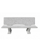 PANCHINA CON SCHIENALE IN CEMENTO CALCESTRUZZO PER ARREDO URBANO - COLORE GRIGIO PIETRA - CM 170x70x68H - Conforme ai CAM