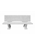 PANCHINA CON SCHIENALE IN CEMENTO CALCESTRUZZO PER ARREDO URBANO - COLORE BIANCO SABBIATO - CM 170X70X68H - Conforme ai CAM