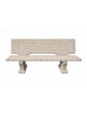 PANCHINA CON SCHIENALE IN CEMENTO CALCESTRUZZO PER ARREDO URBANO - COLORE GRIGIO SABBIATO - CM 170x70x68H - Conforme ai CAM