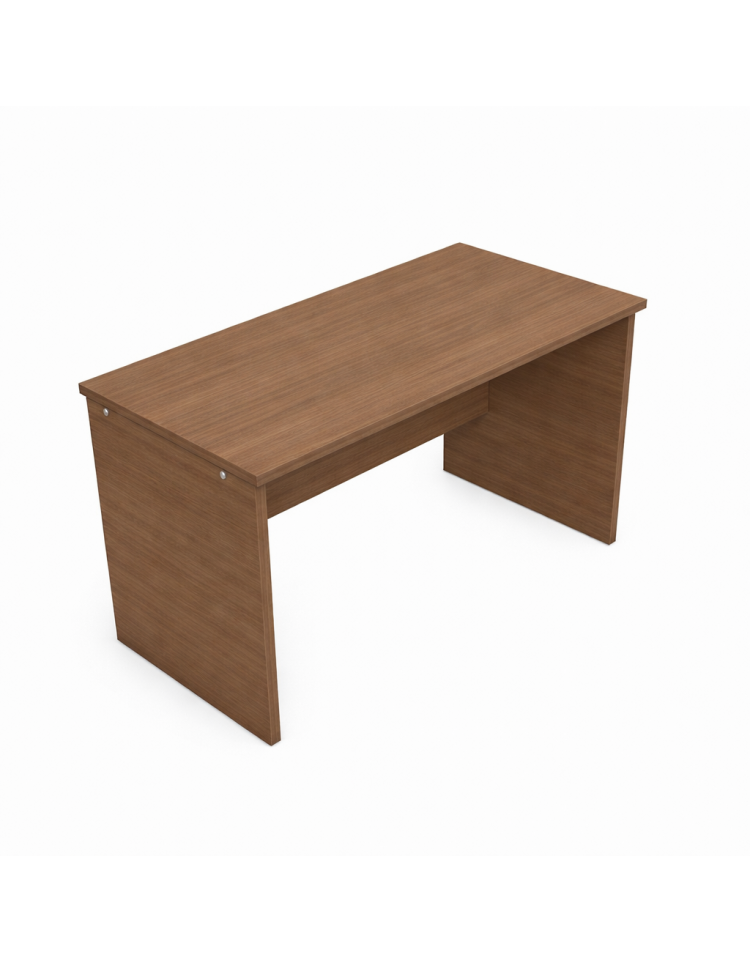 Scrivania In Rovere Massello Oliato Domli 120x60cm Con Gambe A X - Legno Europeo Fatto A Mano