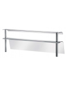 VETRO CURVO TEMPERATO IN 2 SEZIONI PER SELF SERVICE - CM 200x36x56h