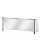 VETRO CURVO TEMPERATO PER SELF SERVICE - COMPLETO DI ATTACCHI - CM 120x56h