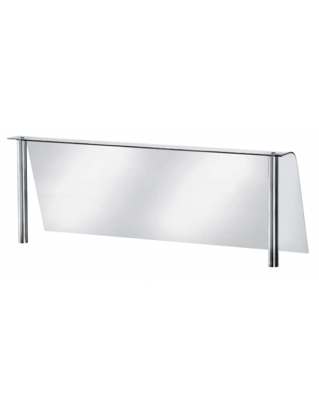 VETRO CURVO TEMPERATO PER SELF SERVICE - COMPLETO DI ATTACCHI - CM 200x56h